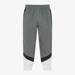 BOSS-Boys Grey Colourblock Joggers | Childrensalon Outlet