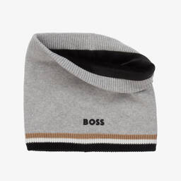 BOSS-Серый трикотажный снуд | Childrensalon Outlet