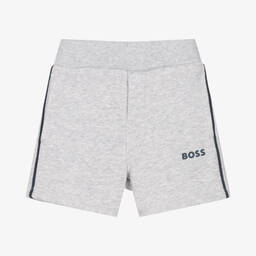 BOSS-Серые хлопковые шорты для мальчиков | Childrensalon Outlet