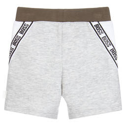 بوس-شورت أطفال ولادي قطن جيرسي لون رمادي | Childrensalon Outlet