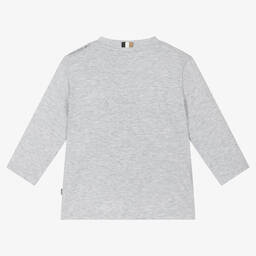 BOSS-توب قطن لون رمادي أطفال ولادي | Childrensalon Outlet