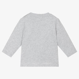 BOSS-Серый хлопковый топ для мальчиков | Childrensalon Outlet