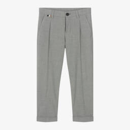 BOSS-Boys Grey Tailored Trousers | Childrensalon Outlet