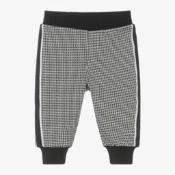 BOSS-Черные джоггеры в гусиную лапку для малышей | Childrensalon Outlet