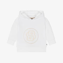 BOSS-Белая худи из хлопка Double B для мальчиков | Childrensalon Outlet