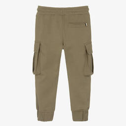 بوس-جوغرز قطن جيرسي لون أخضر كاكي للأولاد | Childrensalon Outlet