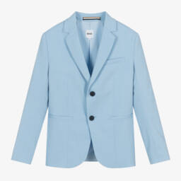 BOSS-Boys Light Blue Tailored Blazer | Childrensalon Outlet