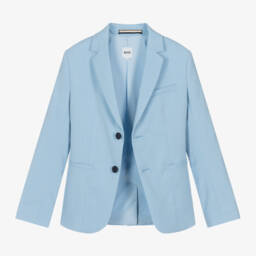 BOSS-Boys Light Blue Tailored Blazer | Childrensalon Outlet