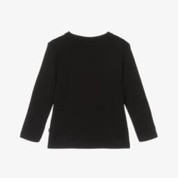 BOSS-Boys Luxe Black Jersey Shirt | Childrensalon Outlet