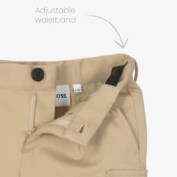 BOSS-Бежевые бермуды карго для мальчиков из Милано | Childrensalon Outlet