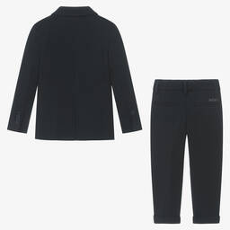 BOSS-Boys Milano Jersey Navy Blue Suit | Childrensalon Outlet