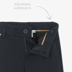 BOSS-Boys Milano Jersey Navy Blue Suit | Childrensalon Outlet