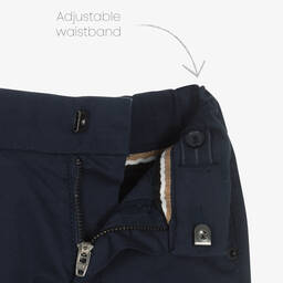 بوس-شورت تشينو أطفال ولادي قطن تويل لون كحلي | Childrensalon Outlet