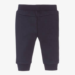 BOSS-Boys Navy Blue Cotton Joggers | Childrensalon Outlet