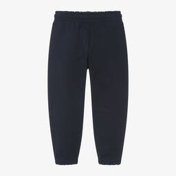 BOSS-Boys Navy Blue Cotton Joggers | Childrensalon Outlet