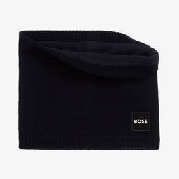 BOSS-Синий вязаный снуд для мальчиков | Childrensalon Outlet