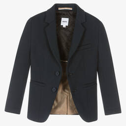 BOSS-Синий трикотажный блейзер | Childrensalon Outlet