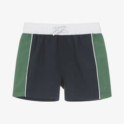 BOSS-Boys Navy Blue Swim Shorts | Childrensalon Outlet