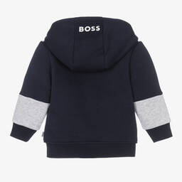 بوس-توب بسحّاب قطن جيرسي لون كحلي للأولاد | Childrensalon Outlet