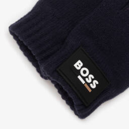 BOSS-Синие вязаные перчатки для мальчиков | Childrensalon Outlet