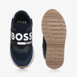BOSS-Boys Navy Slip-On Trainers | Childrensalon Outlet