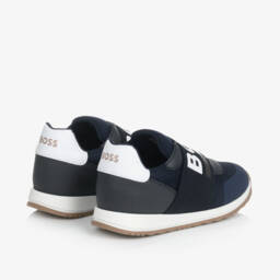 BOSS-Boys Navy Slip-On Trainers | Childrensalon Outlet