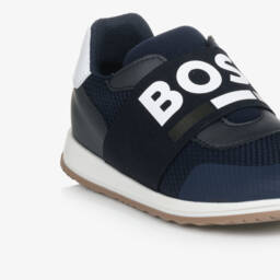 BOSS-Boys Navy Slip-On Trainers | Childrensalon Outlet