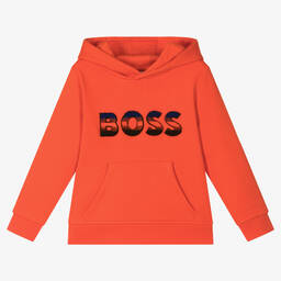 BOSS-Оранжевая хлопковая худи | Childrensalon Outlet