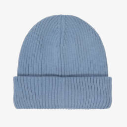 BOSS-Boys Ribbed Blue Knit Hat | Childrensalon Outlet
