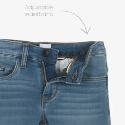 BOSS-Boys Sky Blue Slim Denim Trousers | Childrensalon Outlet