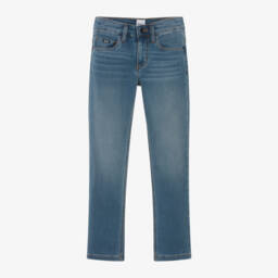 BOSS-Boys Sky Blue Slim Denim Trousers | Childrensalon Outlet