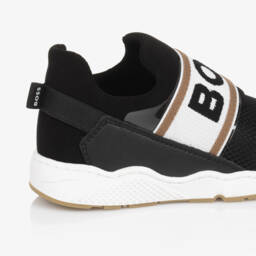 BOSS-Элегантные черные кроссовки из сетки для мальчиков | Childrensalon Outlet