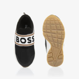 BOSS-Элегантные черные кроссовки из сетки для мальчиков | Childrensalon Outlet