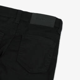 BOSS-Boys Slim Black Denim Trousers | Childrensalon Outlet