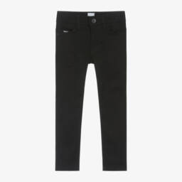 BOSS-Boys Slim Black Denim Trousers | Childrensalon Outlet
