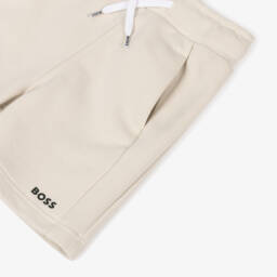 BOSS-Boys Soft Ivory Knit Shorts | Childrensalon Outlet