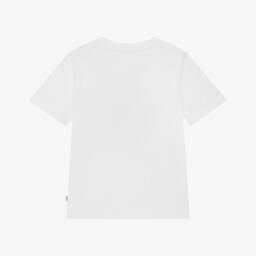 BOSS-Спортивная белая хлопковая футболка для мальчиков | Childrensalon Outlet