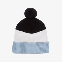 BOSS-Boys Striped Knitted Pom-Pom Hat | Childrensalon Outlet