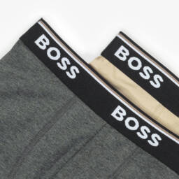 BOSS-Boys Stylish Grey & Beige Boxers | Childrensalon Outlet