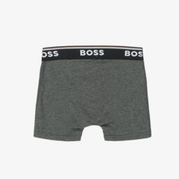 BOSS-Boys Stylish Grey & Beige Boxers | Childrensalon Outlet