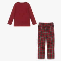 BOSS-Boys Tartan Cotton Sleepwear Set | Childrensalon Outlet