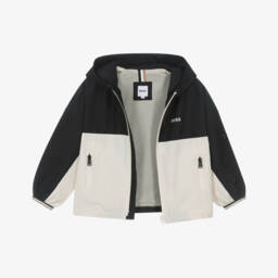 بوس-جاكيت بغطاء رأس بلونين للأولاد | Childrensalon Outlet