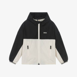 بوس-جاكيت بغطاء رأس بلونين للأولاد | Childrensalon Outlet