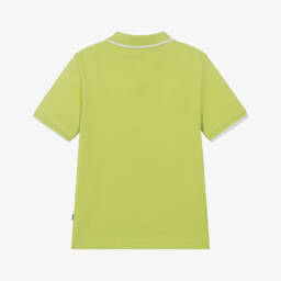 BOSS-Ярко-зеленая хлопковая рубашка поло для мальчиков | Childrensalon Outlet