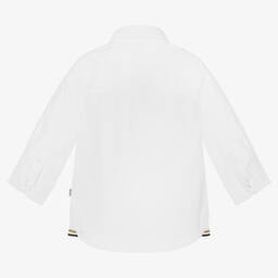 BOSS-Белая хлопковая рубашка для мальчиков | Childrensalon Outlet