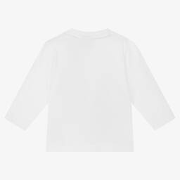 BOSS-Белый хлопковый топ для мальчиков | Childrensalon Outlet