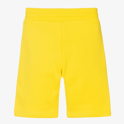 BOSS-Boys Yellow Cotton Logo Shorts | Childrensalon Outlet