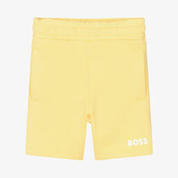 BOSS Kidswear logo-print cotton shorts - Black