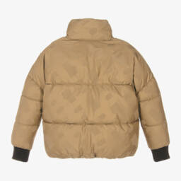 بوس-جاكيت بافر مونوغرام لون بيج للبنات | Childrensalon Outlet