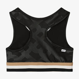 BOSS-Черный спортивный топ для девочек | Childrensalon Outlet